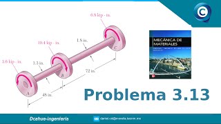 ESFUERZO DE TORSIÓN  MECÁNICA DE MATERIALES  BEER AND JOHNSTON  EJERCICIO 313 [upl. by Yarg]