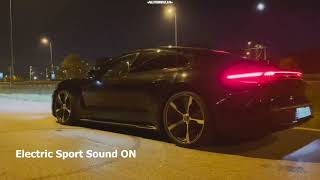 Porsche Electric Sport Sound Имитация звука двигателяTAYCAN Porscheupgraderu [upl. by Crow691]