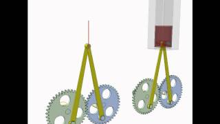 Gear and linkage mechanism 1 [upl. by Einnoj]