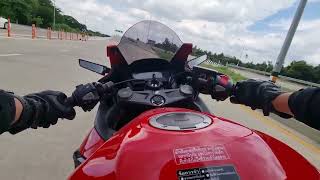 Honda CBR 500R 2023 Top speed with the slip on exhaust mod [upl. by Ecined]