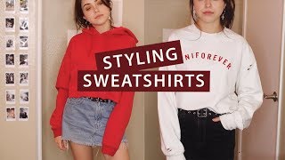 How to Style Sweatshirts amp My Collection [upl. by Aknaib]