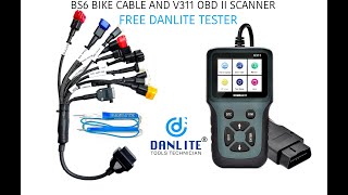 Danlite V311 OBDII Scanner With Bs6 bike Scanning Cable Cash On delivery [upl. by Yelsew]