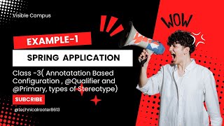 Spring Class 3 Stereotype AnnotationsConfiguration  Bean Entire Application in Spring [upl. by Ellecram]