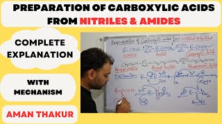 Carboxylic Acid Synthesis from Nitriles and Amides A Comprehensive Guide with complete mechanism [upl. by Elleinahc101]