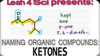 Naming Ketones Using IUPAC Nomenclature  Organic Chemistry tutorial by Leah4sci [upl. by Haronid236]