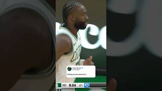 Wolves broadcast calling out Jaylen Brown’s shooting struggles while he made 5 straight 3s 😭 [upl. by Madaih]