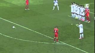 Tal Ben Haim try magic against Gareth Bale free kick [upl. by Freeland764]