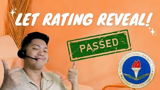 LET Rating Reveal  Licensure Examination for Teachers [upl. by Suoivatco]