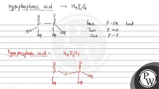 Draw the structure of Orthophosphoric acid hypophosphoric acid p [upl. by Eerual]