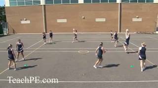 Netball Drill  Movement and Passing  The Square Level 1 [upl. by Gretel]