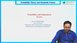 LEC07 PTSP  Probability and Independent Events By Dr G Karthik Reddy [upl. by Nivag]