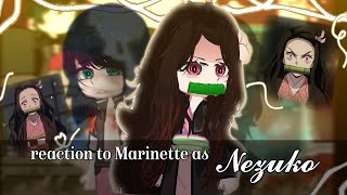 MLB React To Marinette As Nezuko  Gacha Club  Gacha React [upl. by Jayme]