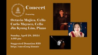 Musical Meditation Maynez Mujica Lim Cello Ensemble April 28 2024 4pm [upl. by Arais]