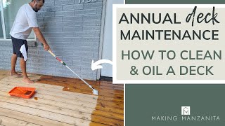 Deck Maintenance How To Oil A Wood Deck with Penofin Penetrating Oil Finish [upl. by Nazarius]