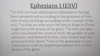 Ephesians 1 ESV Bible Memory Song [upl. by Grussing]