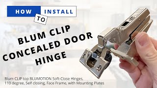 How To Install Blum CLIP top BLUMOTION SoftClose 110 degree Self closing Face Frame Hinge [upl. by Adamo]