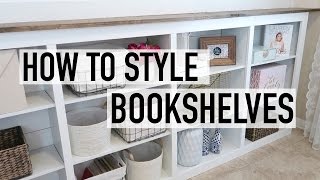 HOW TO STYLE YOUR BOOKSHELVES  VINTAGE amp RUSTIC CHIC  DECOR IDEAS [upl. by Geneva]