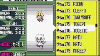 Moemon  Emerald version Complete Pokedex [upl. by Akenom]