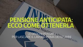 Pensione anticipata ecco come ottenerla [upl. by Ardnuek]