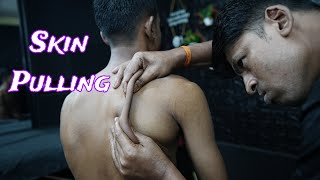 Skin Pulling Back Massage  ASMR Tapping Back Massage  Indian Head amp Body Massage With Neck Crack [upl. by Harak]