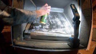 How to Clean Evaporator Coil in your Air Handler to INCREASE EFFICIENCY EASY [upl. by Ernst597]