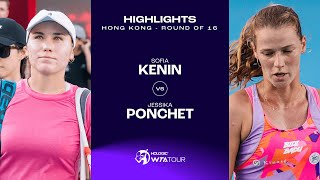 Sofia Kenin vs Jessika Ponchet  2024 Hong Kong Round of 16  WTA Match Highlights [upl. by Root]