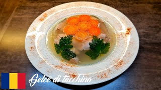 Aspic  Brodo di tacchino in gelatina  Turkey jelly  Piftie de curcan [upl. by Hsepid]