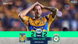 Tigres 2  2 León  Jornada 10  Apertura 2024  GOLES Y Resumen Liga MX [upl. by Porett]