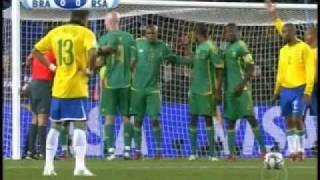 Gol de Daniel Alves  Brasil vs Africa do Sul [upl. by Sancho]