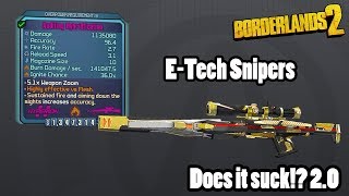 Borderlands 2 Patched ETech Snipers do they still suck [upl. by Gorden]