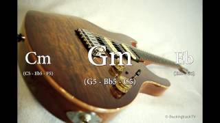 Gm Blues Rock Guitar Backing Track [upl. by Neerom]