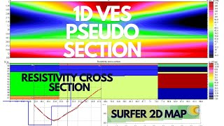 How to use IPI2WIN to create resistivity profiles and pseudosections and create 1D 2D map on surfer [upl. by Halimaj]