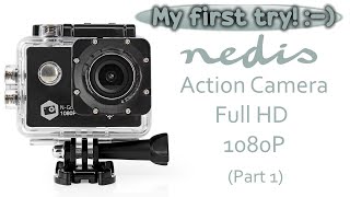 Nedis Action Cam Full HD 1080p  Camera and audio test Part 1 [upl. by Hailat]