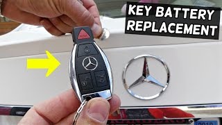 HOW TO REPLACE KEY BATTERY ON MERCEDES C CLASS E CLASS S CLASS GLK ML GLE SLK SL [upl. by Andel268]