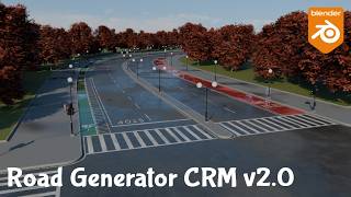 Major update CRM v20  Blender Roads Generator [upl. by Ariamoy]