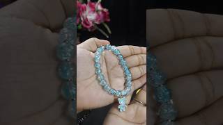 Crackle Beads Bracelete💙🧸 jewellery handmade bracelet tamil voice smallbusiness love craft [upl. by Desta]