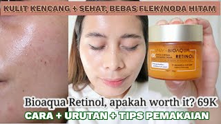 BIOAQUA RETINOL ANTI AGING CREAM MOISTURIZER SERUM REVIEW amp CARA PAKAI BIOAQUA RETINOL SET [upl. by Hamal]