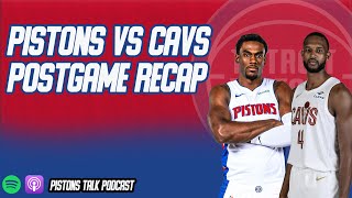 Detroit Pistons vs Cleveland Cavaliers Post Game Reactions  Pistons Talk Podcast [upl. by Cosme989]