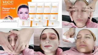 Vlcc Papaya Facial Step by step Salon Tutorial in Hindi [upl. by Atilehs902]