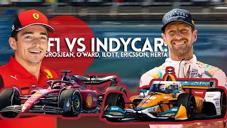 F1 vs Indycar Grosjean OWard Ilott Ericsson Herta [upl. by Mientao]