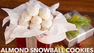 How To Make Snowball Almond Cookies  Classic Holiday Recipe [upl. by Llehsal]