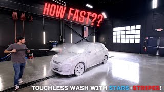 How Fast Can StarsStripes Wash A Car [upl. by Ynettirb]