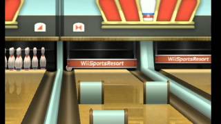 Wii Sports Resort Bowling  300 PERFECT Score in the SpinControl Game [upl. by Coulombe]