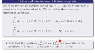 Section 23 part 1 Unions and intersections of indexed families of sets [upl. by Thain]