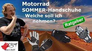 Motorradhandschuhe Sommer Test 2022  Tipps und Übersicht [upl. by Devon]