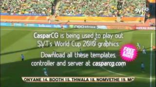 World Cup 2010 TV Graphics Played by Free Broadcast System [upl. by Worden699]