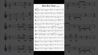 Mario Bros Theme  Super Mario Partitura  Sheet music and playalong Shorts saxofone saxophone [upl. by Lorrimer]