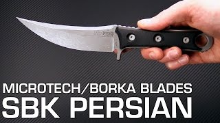 Microtech Borka Blades SBK Apocalyptic M390 Persian Fixed Blade Overview [upl. by Selohcin]