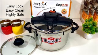 Mr Cook EZY Lock Cooker 5L  Steel Cooker Review  Easy Lock Healthy Cooker  Multi purpose cooking [upl. by Leaw210]