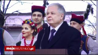 Lech Kaczyński w Brzesku  relacja TV [upl. by Ainollopa]